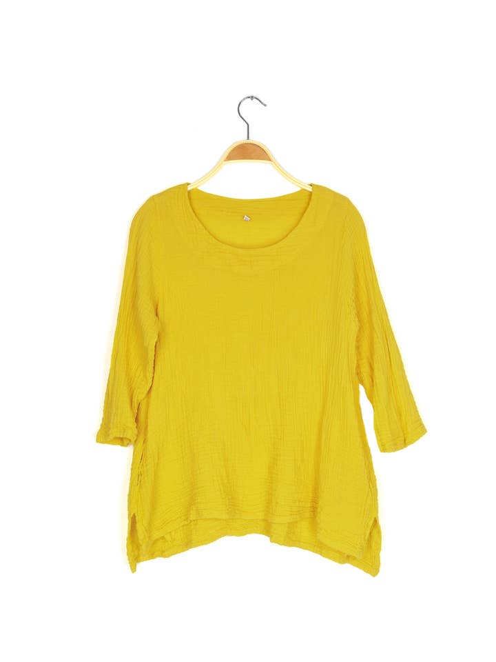 Nusantara Inc. - Wholesale Blouse - Women's - Thai Cotton Long Sleeve Tunic-03477 (S/M, L/X, XXL)7