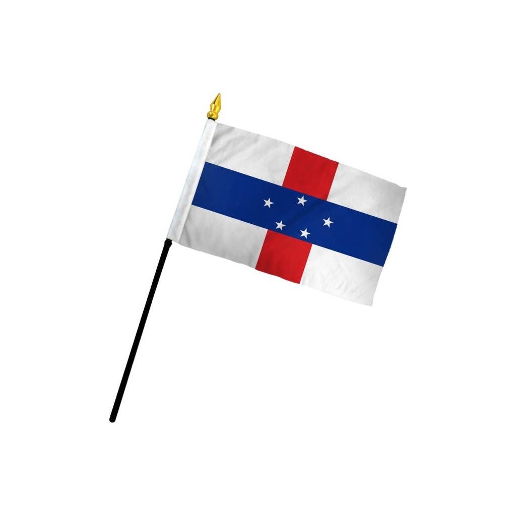 Flags Importer - Wholesale Flag - Netherlands Antilles 4x6in Stick Flag0