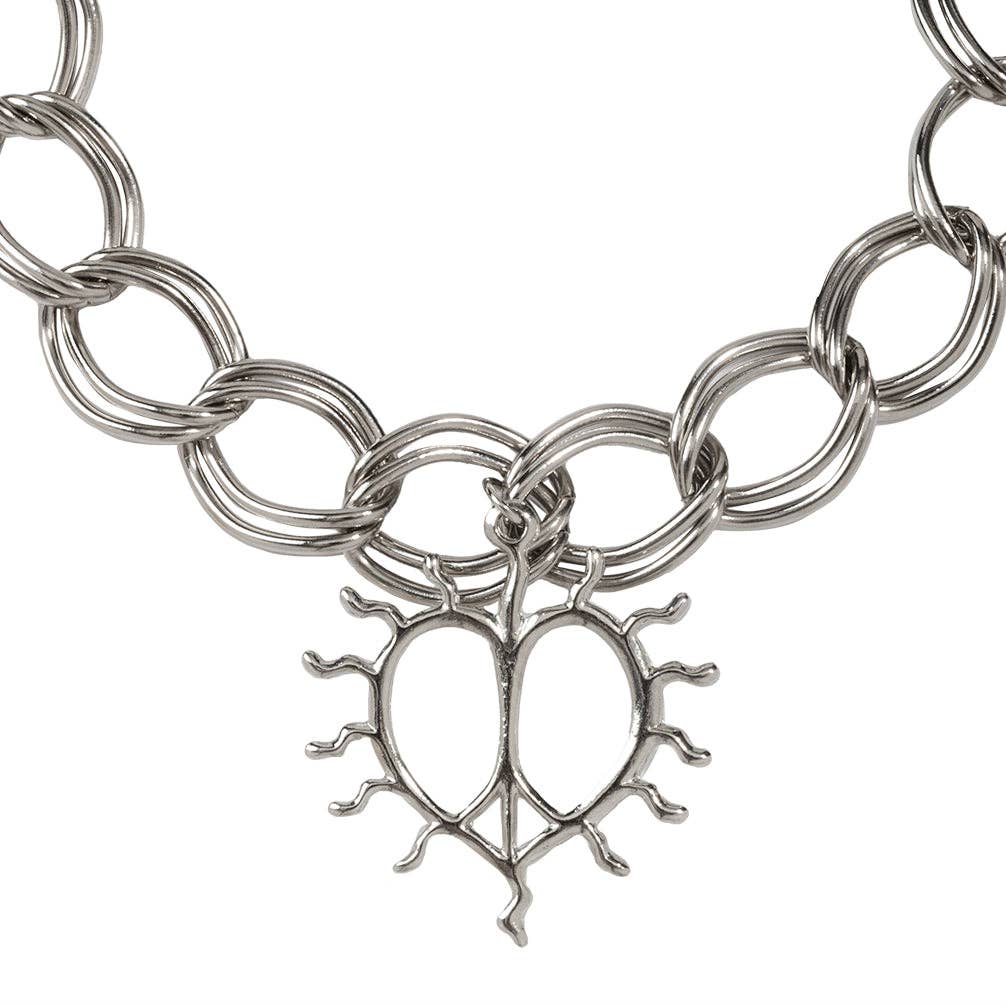 Caramel Vintage Jewellery – wholesale Pendant/charm necklace – Silver Tainted Love Necklace1