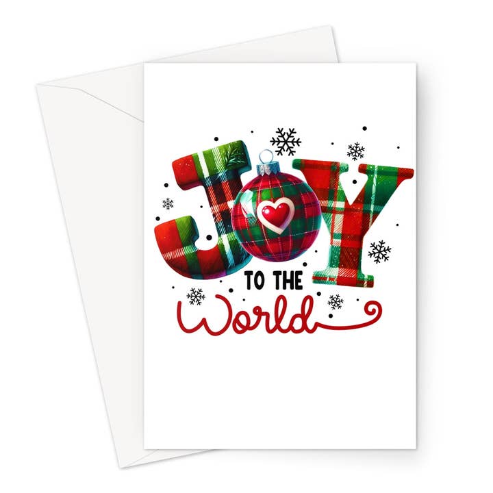 Joy To The World Christmas Greeting Card for wholesale by D'Sare