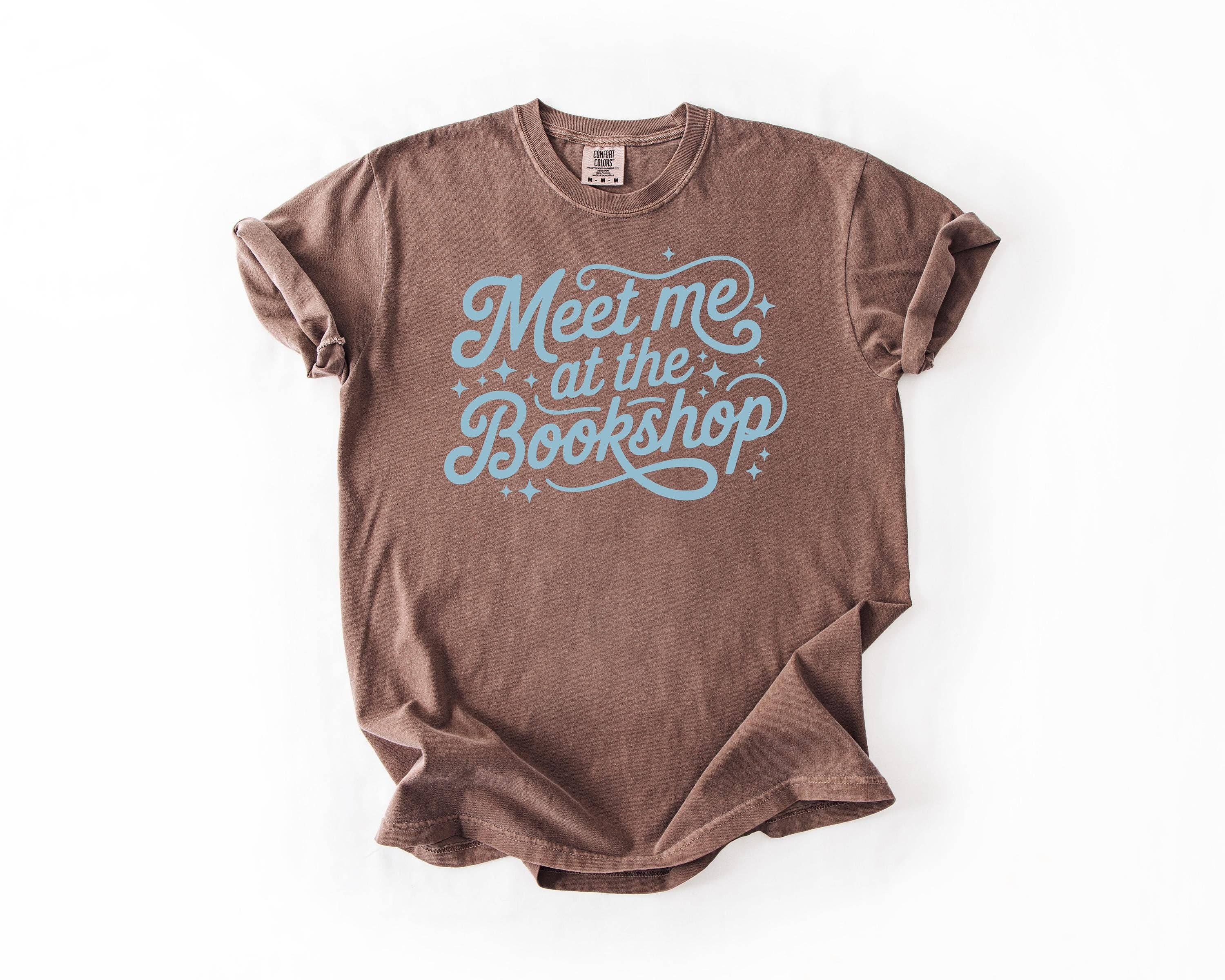 Keen Bee Studio - Wholesale Screen Printed T-Shirt - Unisex - Meet Me at the Bookshop Heavyweight T-shirt1