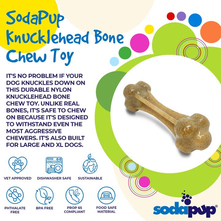 SodaPup Dog Toys - Wholesale Pet Chew Toy - Dog - Knucklebone Ultra Durable Nylon Dog Chew Bone1