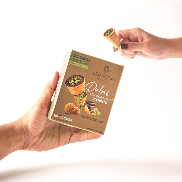 Galil Brands - Venta al por mayor Dulces con chocolate - Cono de Chocolate de Dubái | 133 g | Leonessa4