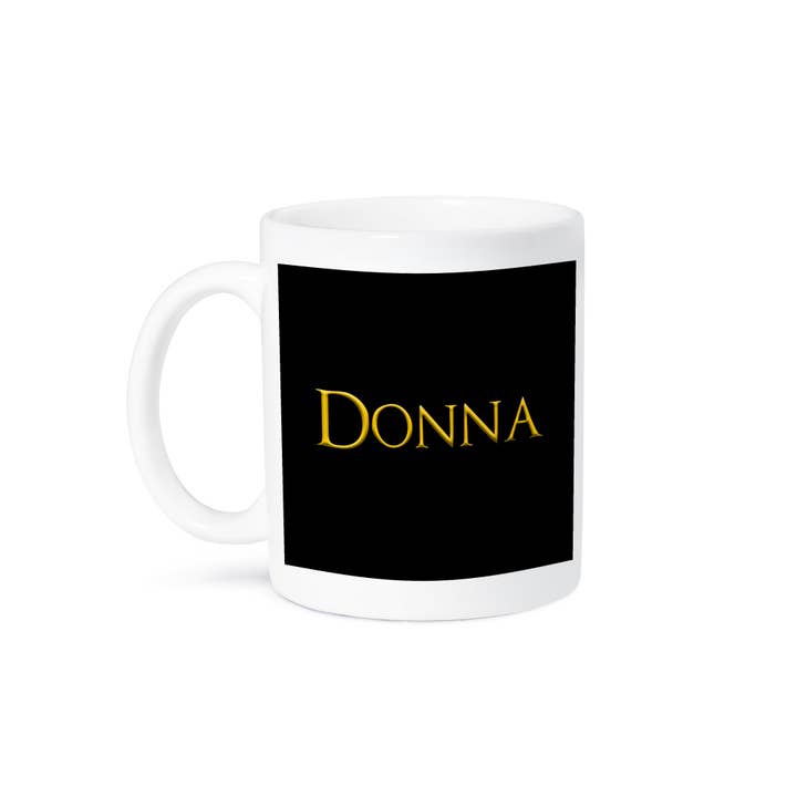 3dRose, Donna prevailing girl name in the USA. Yellow on black amulet, Mug and other Purchase Wholesale felpe donna. Free Returns & Net 60 Terms on Faire trending on Faire.