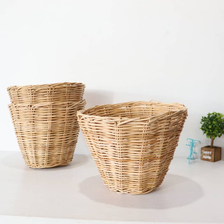 Thaihomeshop - Wholesale Basket - Small Thai Rattan Basket - Storage & Organization5