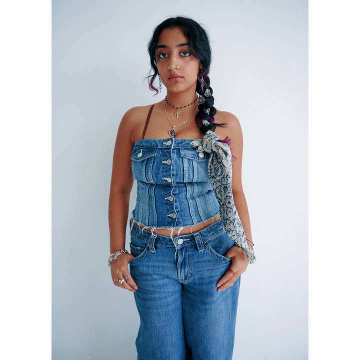 Ocean Breeze - Bandana en coton Kalamkari (KK1419) pour la vente par White Lotus Fashions