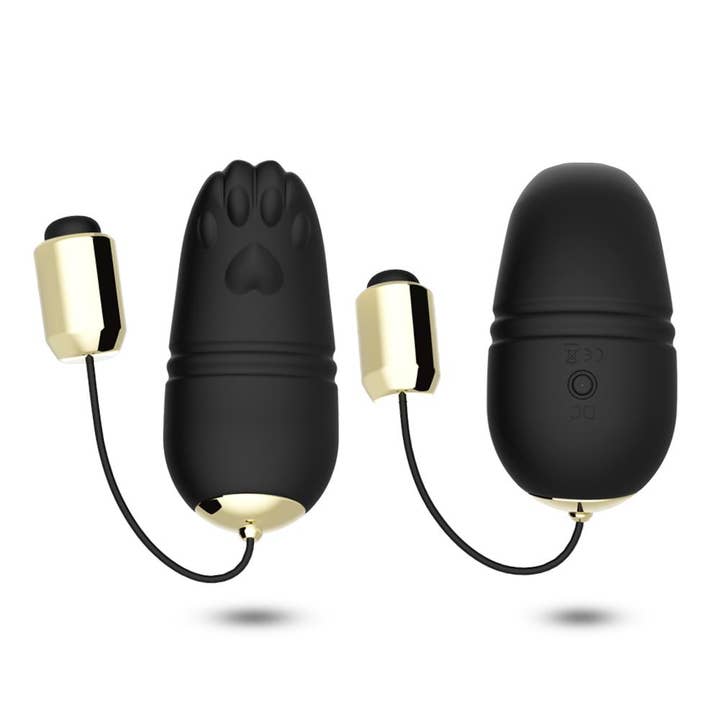 Kinky Pleasure – wholesale Sexleksaker – Bossoftoys - 52-00001 - Fjärrstyrt ägg - 9 Funktioner USB - Kitty Svart