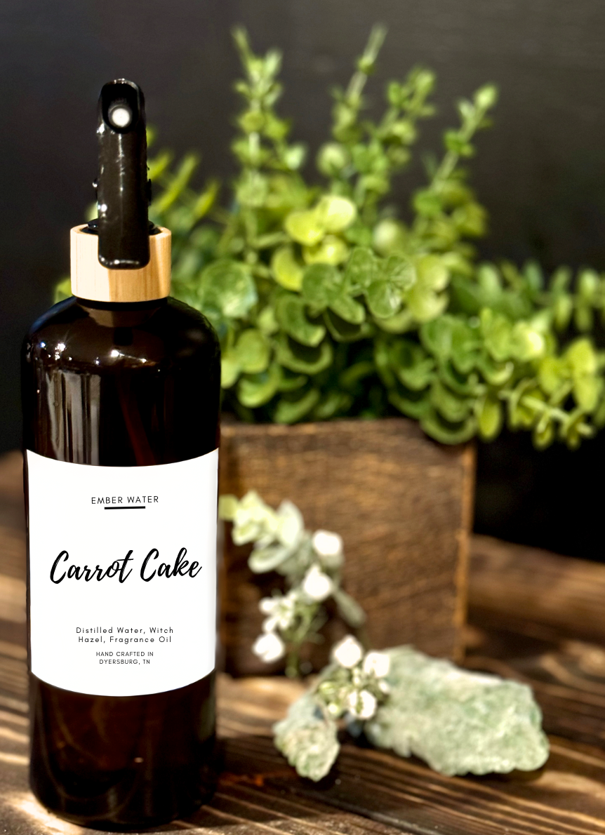 Ember Water – wholesale Room & linen spray – Carrot Cake Room + Linen Spray1