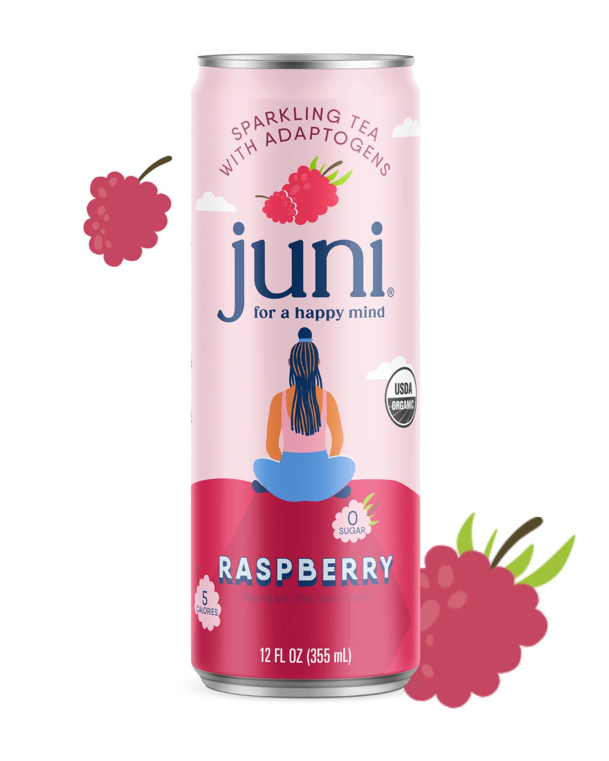 Juni - Wholesale Sparkling Water - Juni Sparkling Adaptogenic Tea - Raspberry