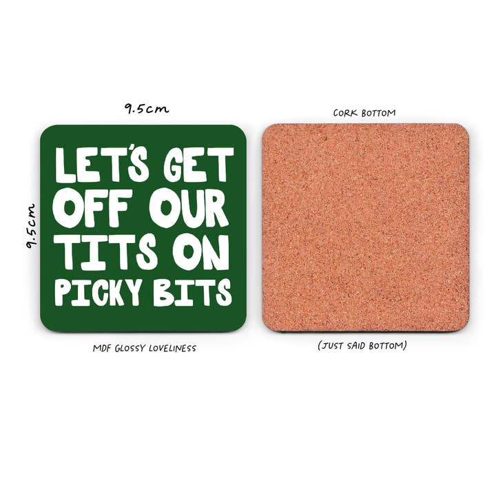 Pickled Prints - Wholesale Coasters - Funny Coaster - Picky Bits Coaster - Christmas Coaster1