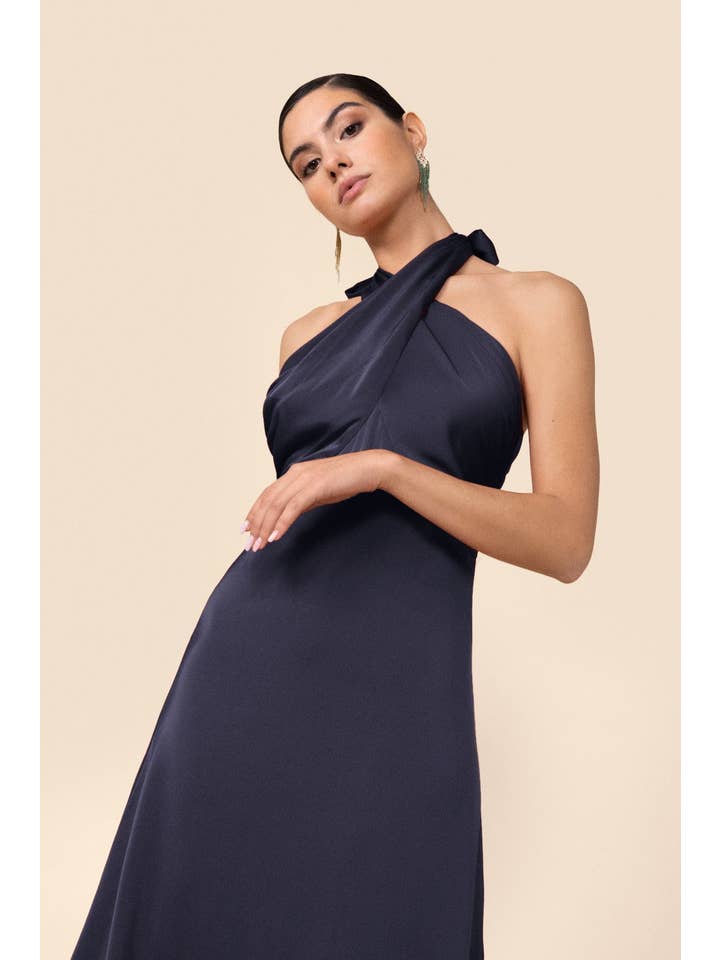 Bruna - Wholesale Dress - Women's - Melania Navy Dress · Le Jardin ·2