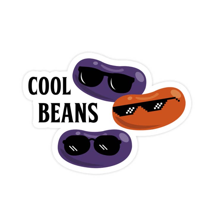 Sticker Bull - Wholesale Sticker - Cool Beans Funny Meme Sticker, Waterproof Vinyl Sticker