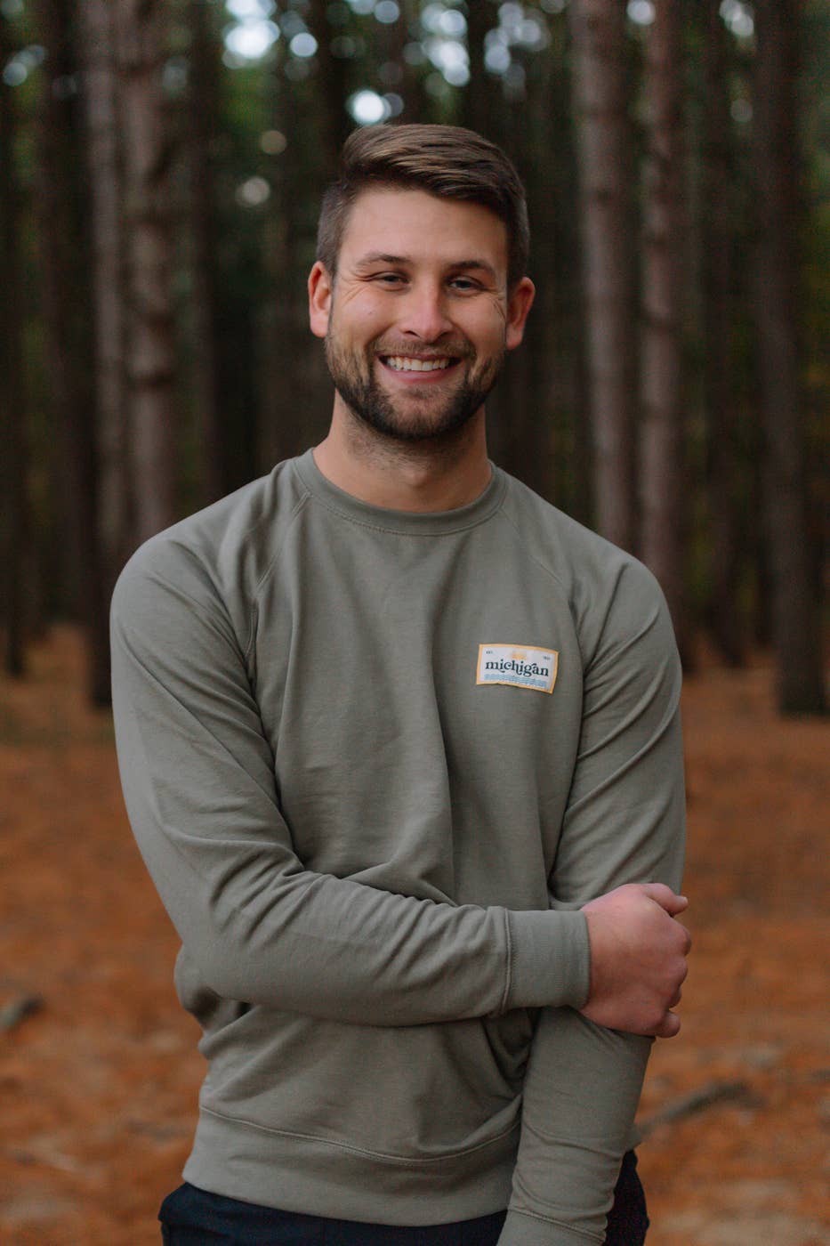 Stuck on Michigan - Vente Sweat-shirt – unisexe - Chandail ras du cou léger Michigan Patch8