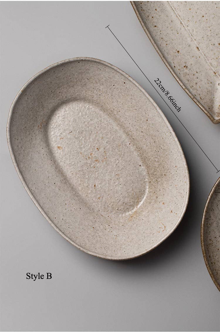 Gohobi （We cover U.S. import duties） - Wholesale Dinner Plate - Gohobi Japanese Vintage Coarse Pottery Deep Plate1