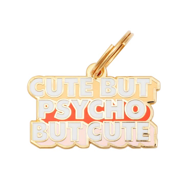 Two Tails Pet Company - Wholesale Pet Identification Tag - Dog - Cute But Psycho Pet ID Tag