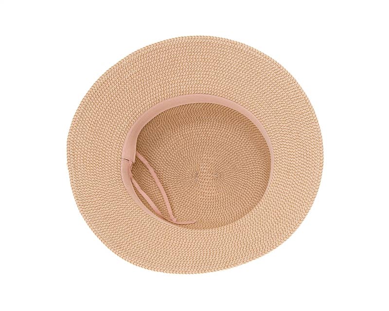 DNMC - Wholesale Bucket Hat - Women's - Heather Straw Bucket Hat W/ Sash - Women's UPF 50+ Sun Hat5