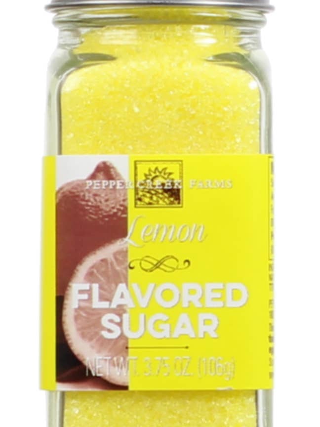 Lemon Flavored Sugar 3.75 Oz. for wholesale by Pepper Creek Farms