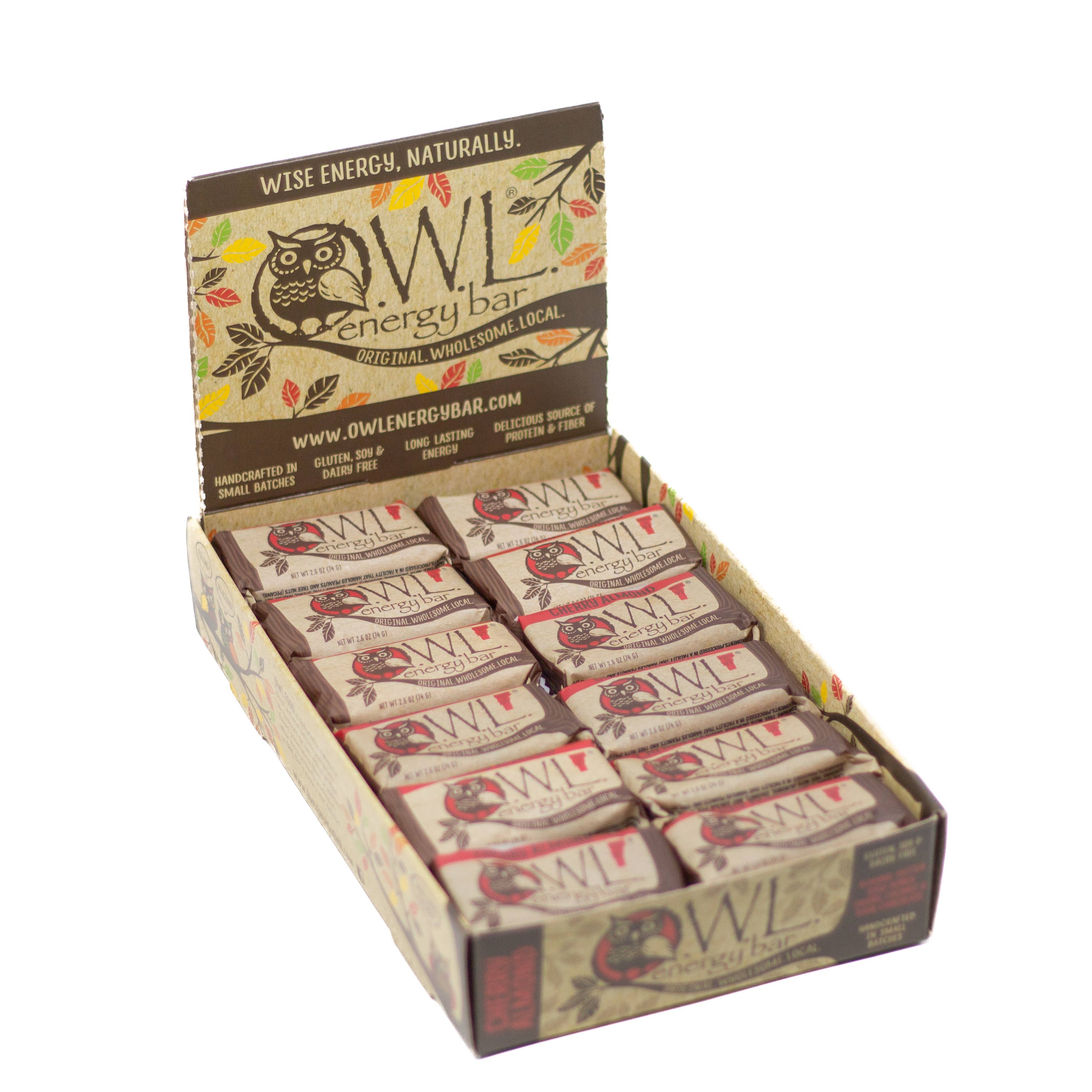 Owl Energy Bar - Wholesale Snack Bar - Cherry Almond OWL Energy Bar (Case of 24)2