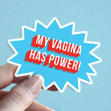 Il mio Vagina Ha Potere - Adesivo Premium per la vendita all'ingrosso da parte di Strike and Burn Candles & Gifts