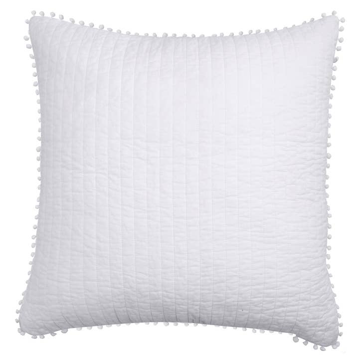 Levtex Home - Wholesale Bedding pillowcase/sham - Pom Pom White Euro Sham