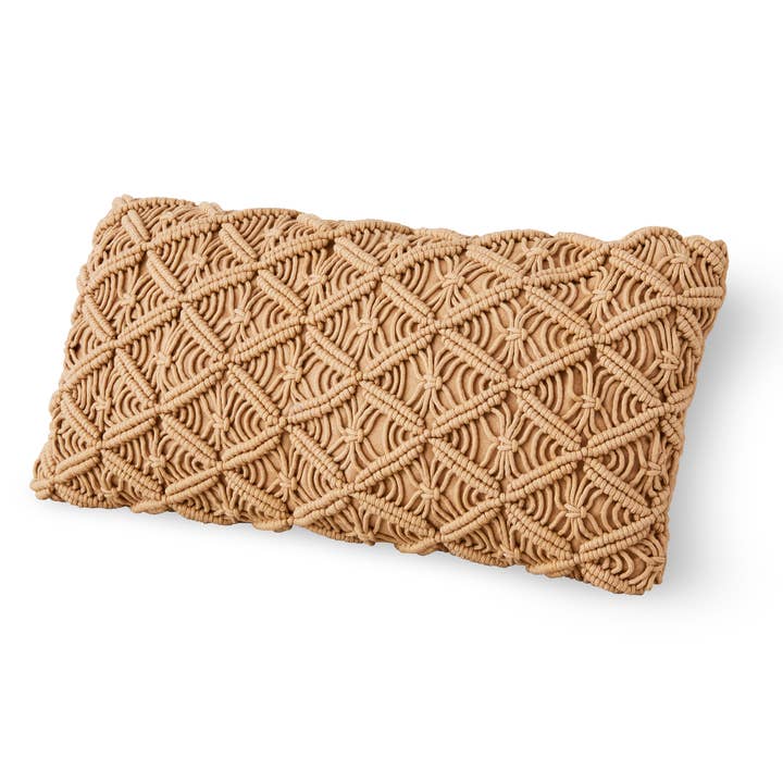 American Heritage Textiles – Engroshandel Pyntepude – Donna Sharp Dekorationspude - Hæklet (tan)