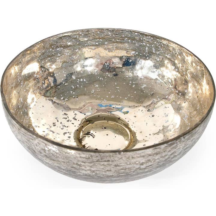 Mercury Glass Silver Decorative Bowl for wholesale on Faire1