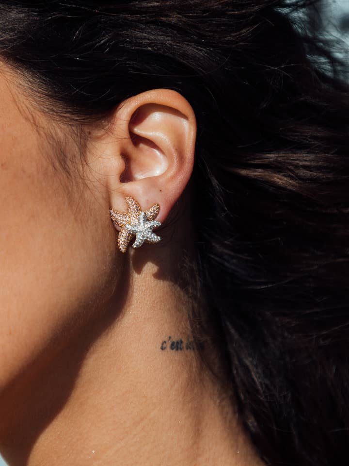 Boucles d'oreilles Pati Starfish pour la vente par Eye Candy Los Angeles
