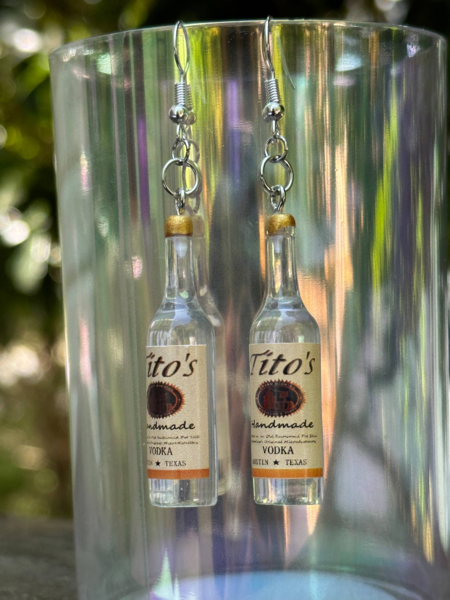 Arcfo Jewelry - Wholesale Dangle Earrings - Miniature Vodka Bottle Earrings – Fun Liquor-Inspired2