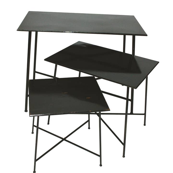 Metal Three Tier Stacking Tables for wholesale by Braun