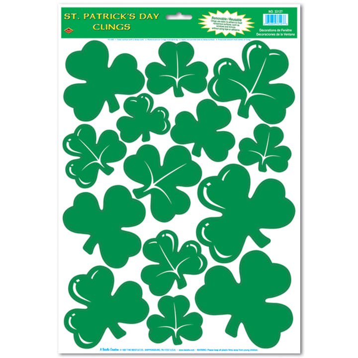 Shamrock Clings for wholesale by Beistle