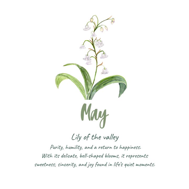 Birth Flower- May - Lily of the Valley - Flower Assn for wholesale by Wild Botanical Atelier