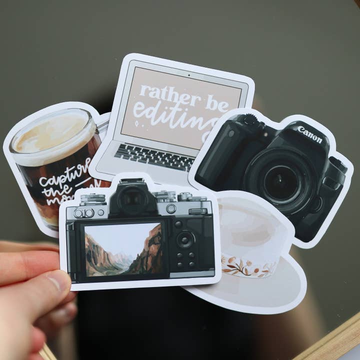 Pack d'autocollants pour photographe - Autocollants pour ordinateur portable et cahier pour la vente par The Sticker Shop
