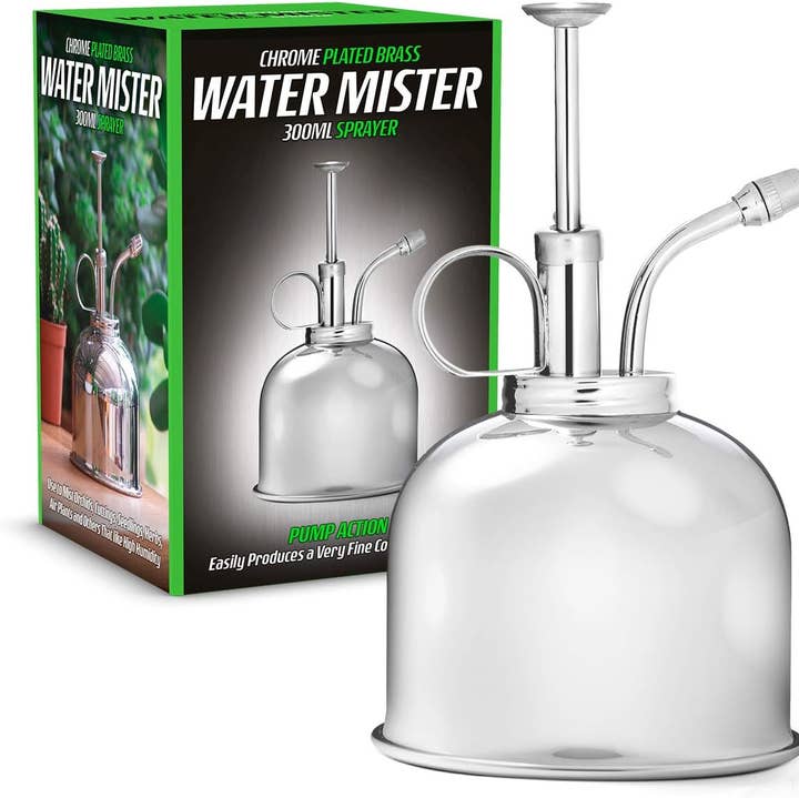 Metal Water Mister Vintage Chrome Plated Brass 300ml for wholesale by Wholesale Gifts Tomorrow