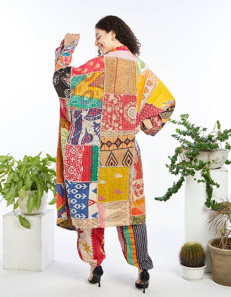 Kathmandu Imports - Wholesale Kimono - Women's - COTTON JACKET (KT-1614)  2