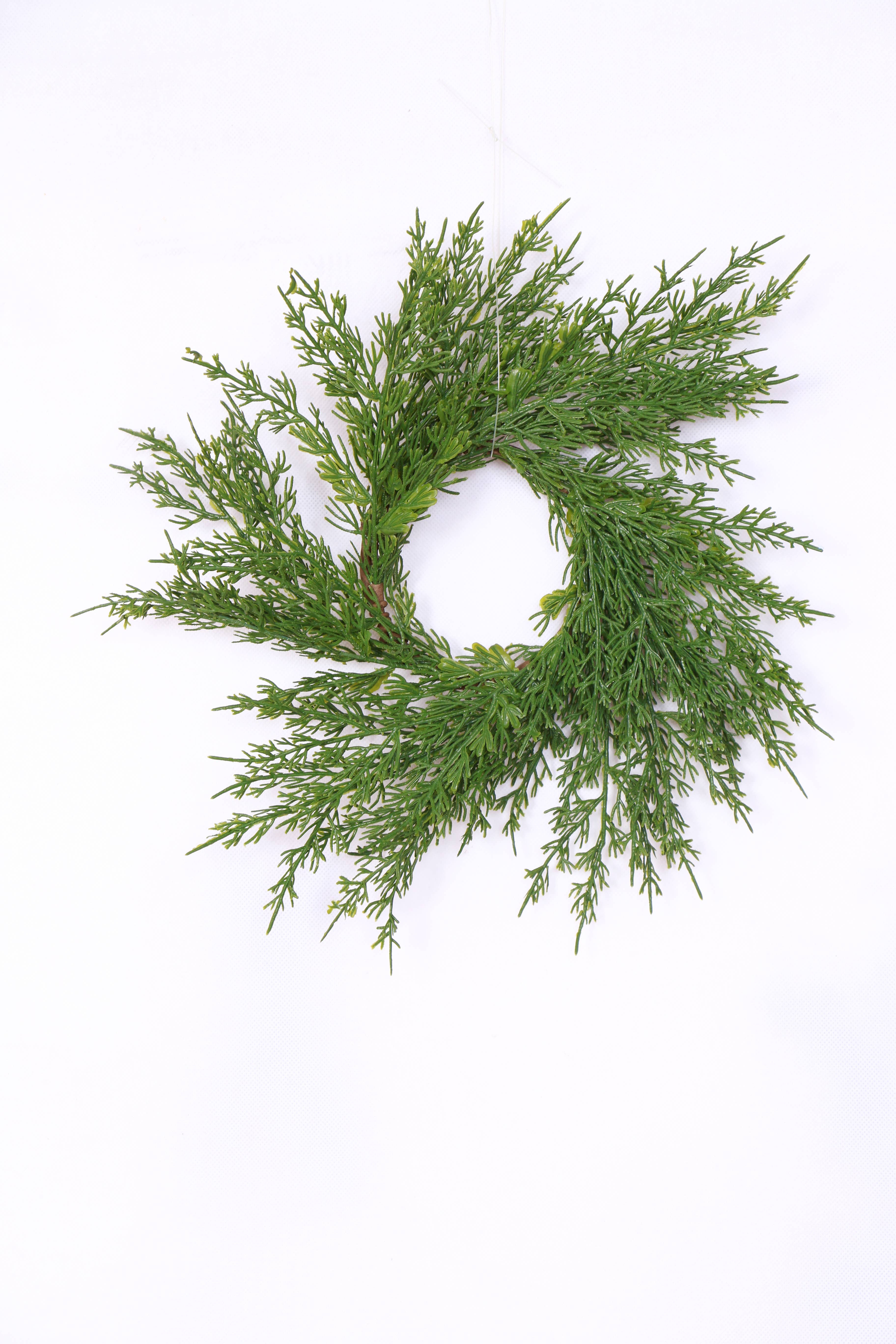 Wholesale Home Decor – Engroshandel Krans – Stedsegrønne Cedar 4,5in Candle Ring3
