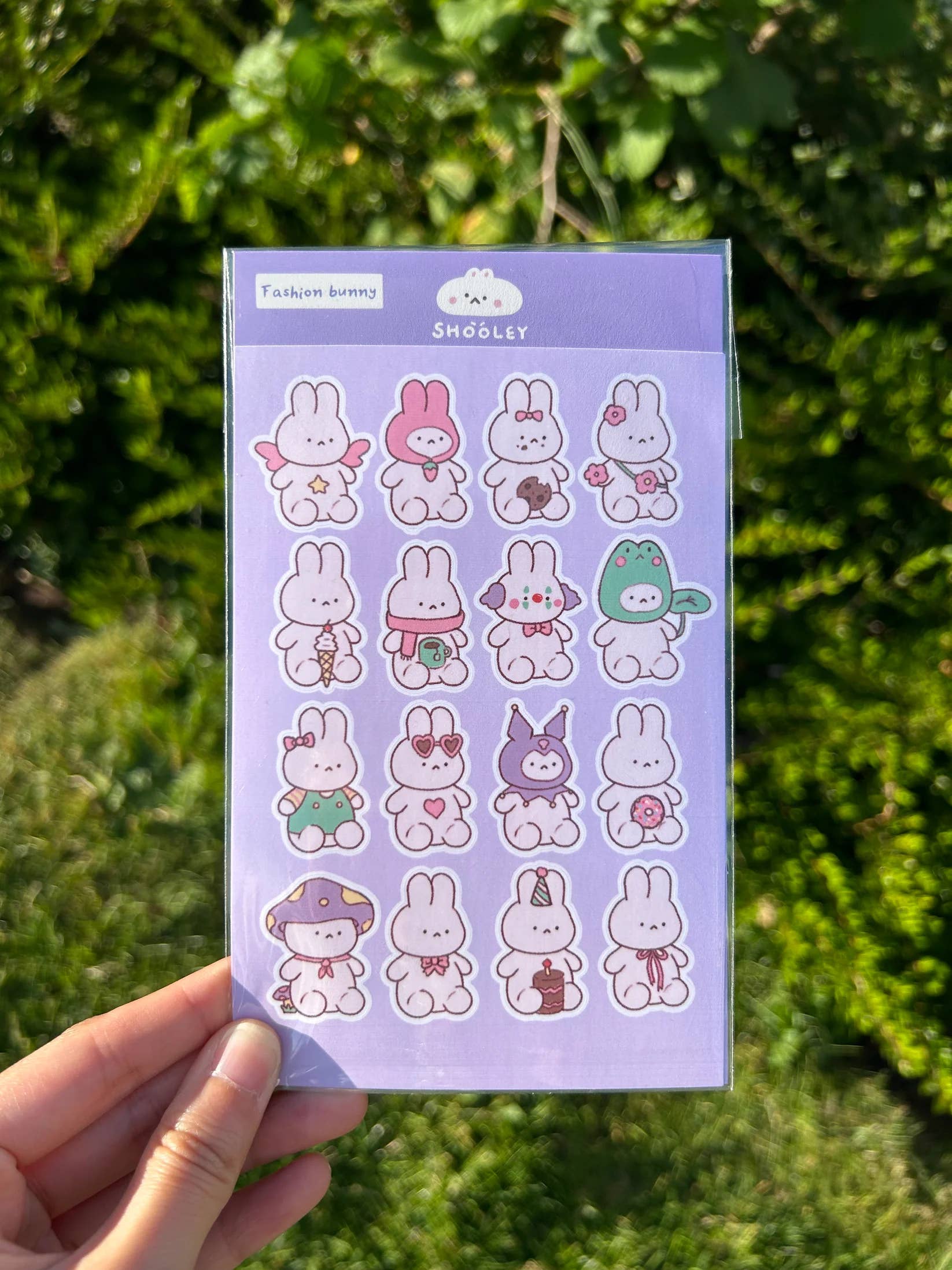 Shooley - Wholesale Sticker - Fashion bunnies sticker sheet | Vinyl sticker sheet