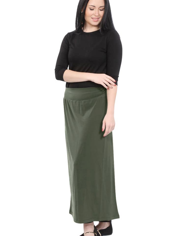 Kosher Casual - Vendita all'ingrosso Gonna - Donna - Gonna a Tubino Classica Lunga Maxi Modesta con Leggero Lucentezza1