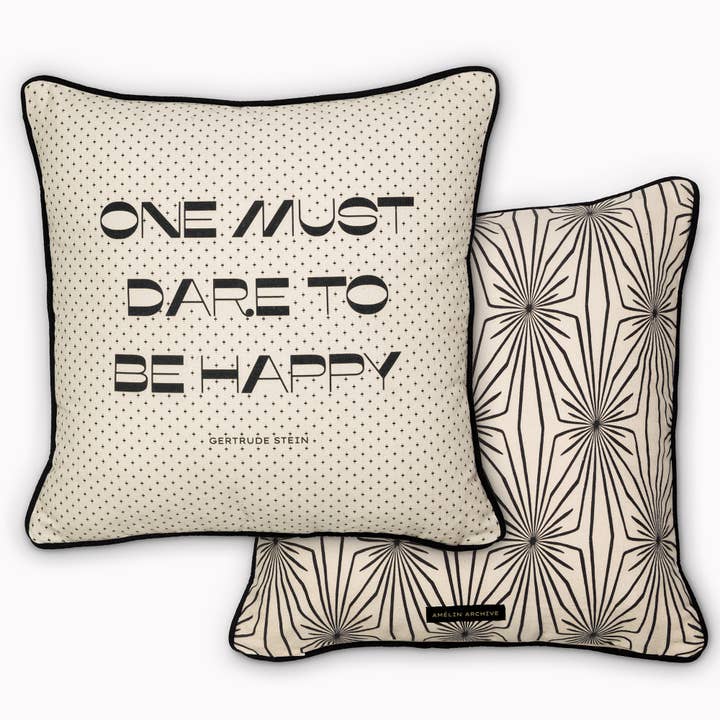 Pillow, Dare to be Happy for wholesale by Amelin Archive