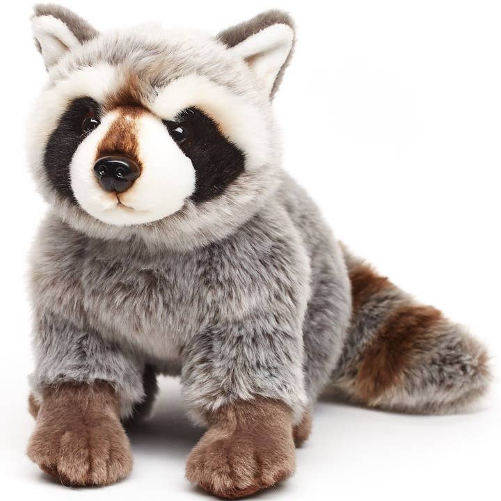 Uni Toys - Wholesale Stuffed/Plush Toy - Kids & Baby - Raccoon, sitting - 25 cm (length) - cuddly/plush toy0