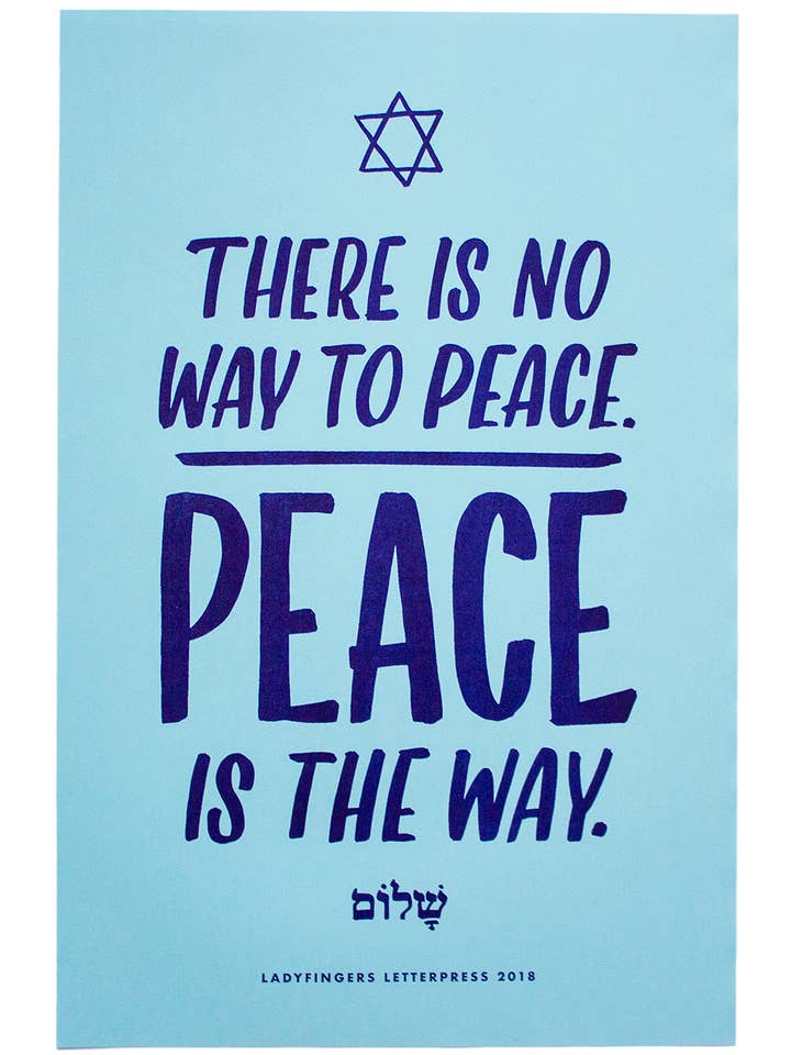 Vredesposters - Aantal 25 voor wholesale door Ladyfingers Letterpress