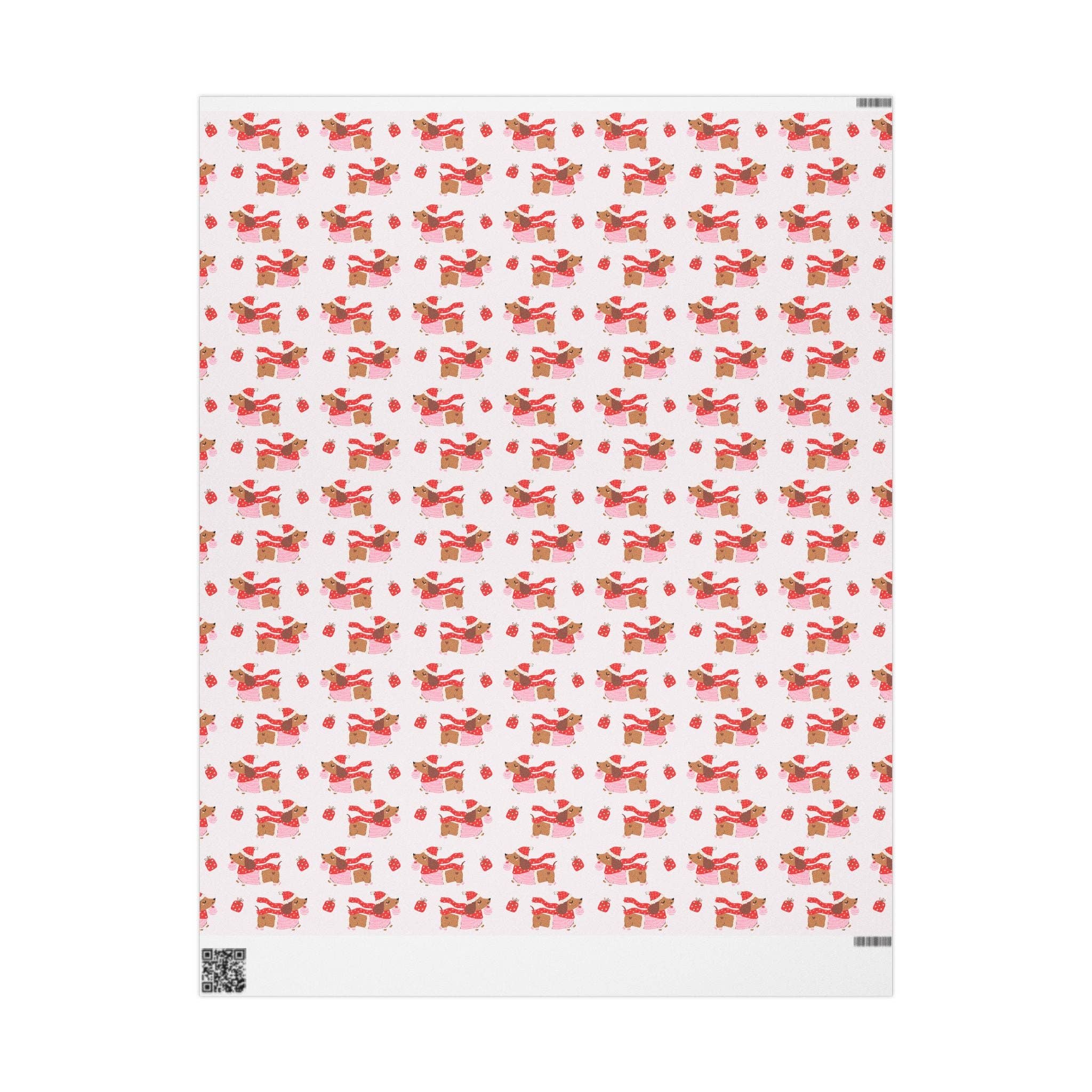 Lokipawz - Wholesale Flat Wrap - Dachshund Through the Snow – Cozy Pup Christmas Wrapping Paper13