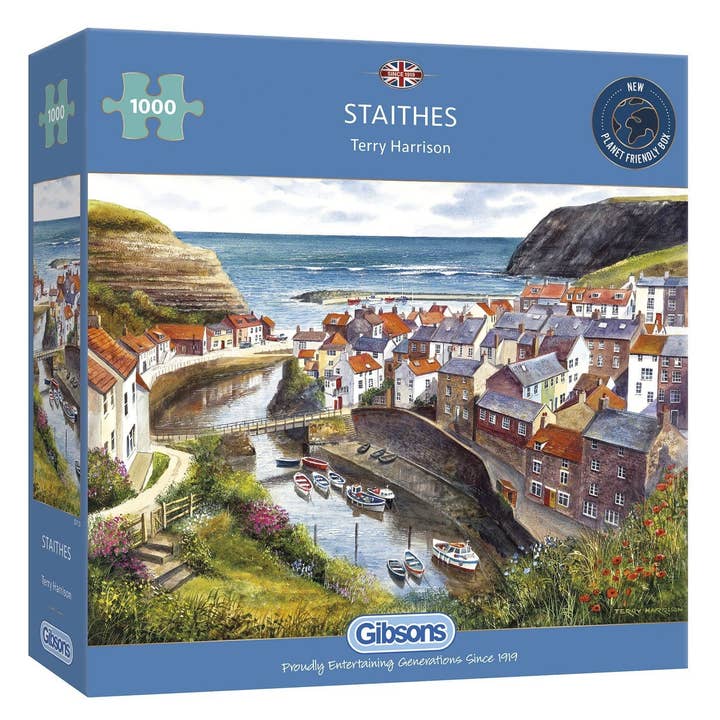 Staithes 1000 Piece Jigsaw Puzzle for wholesale by Gibsons Games Ltd