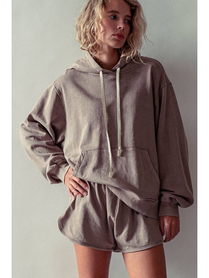 Urban Daizy - Wholesale Hoodie - Women's - Vintage Wash Oversized Brushed Hoodie28