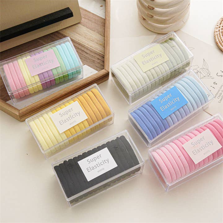 ACCITY - Wholesale Hair Tie - 15PCS/BOX SUPER STRETCHY ELASTIC HAIR TIES_CWAHA0335