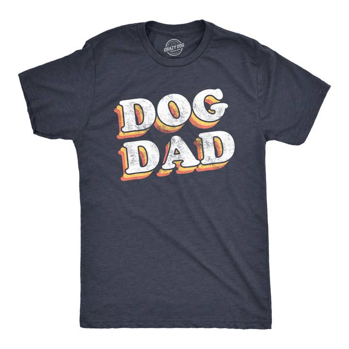 Dog Dad Retro Mens T shirt Dog Graphic Tee Western T for wholesale by Crazy Dog T-Shirts