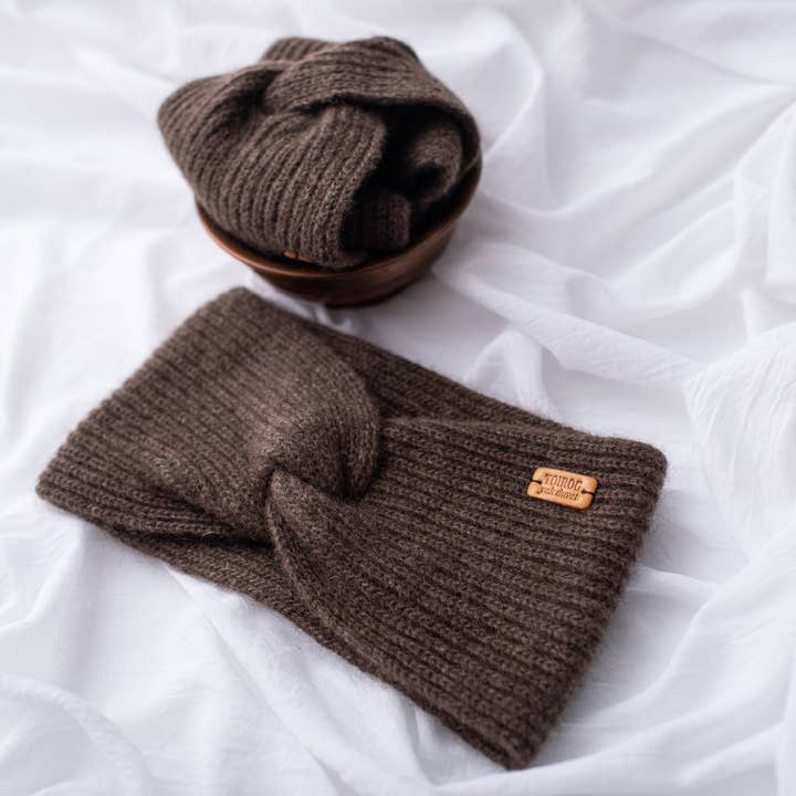 Headband - Pure Yak Down Ear Warmer (Mongolia) for wholesale by Toirog