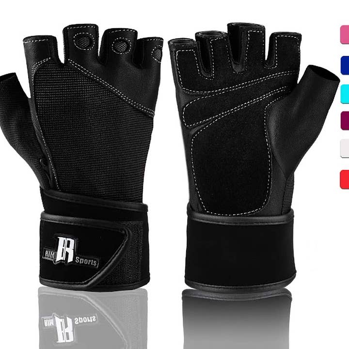 RIMSports Weight Lifting Gloves with Wrist Wrap Support for wholesale by RIMSports