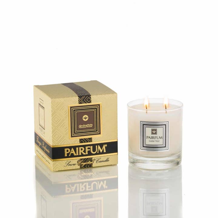 Grande - Cristal de nieve - Velas perfumadas - Cedar Noir para venta al por mayor de Pairfum London
