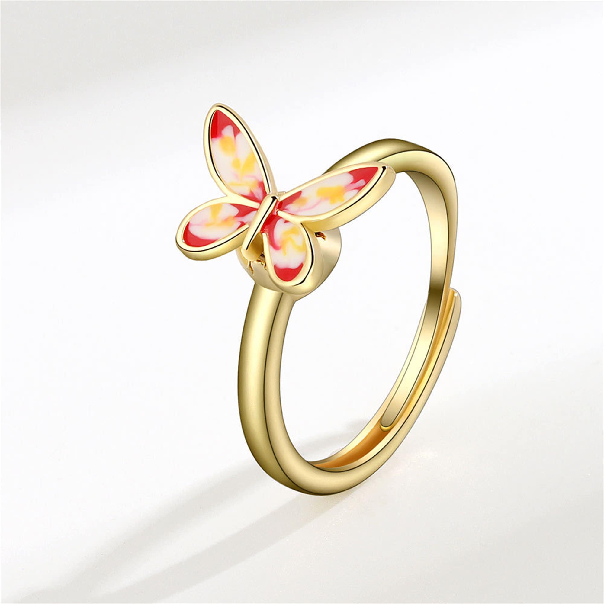 Perimade & Co. LLC – Engroshandel Båndring – Butterfly angst rastløs Spinner Ring i Solid kobber3