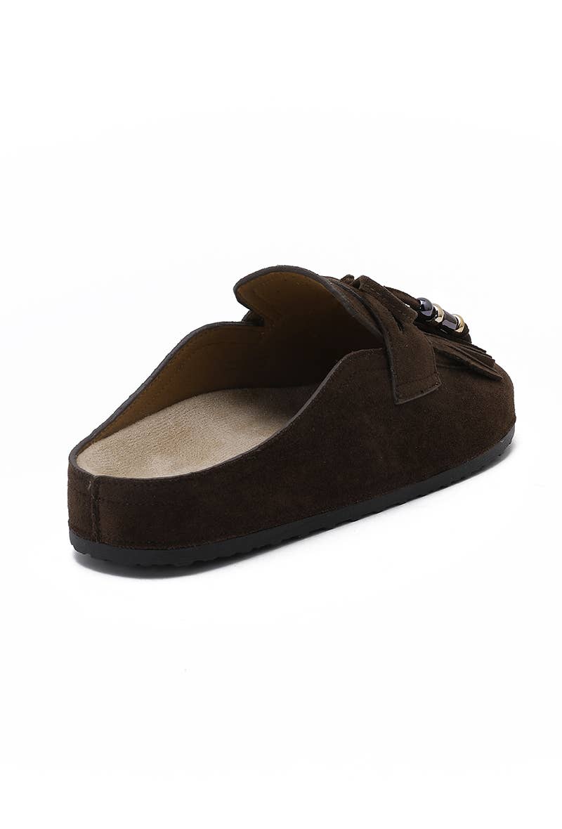 Joia Paris – wholesale Tofflor - Dam – Mules med fransar och dekorativa pärlor H8-979C23